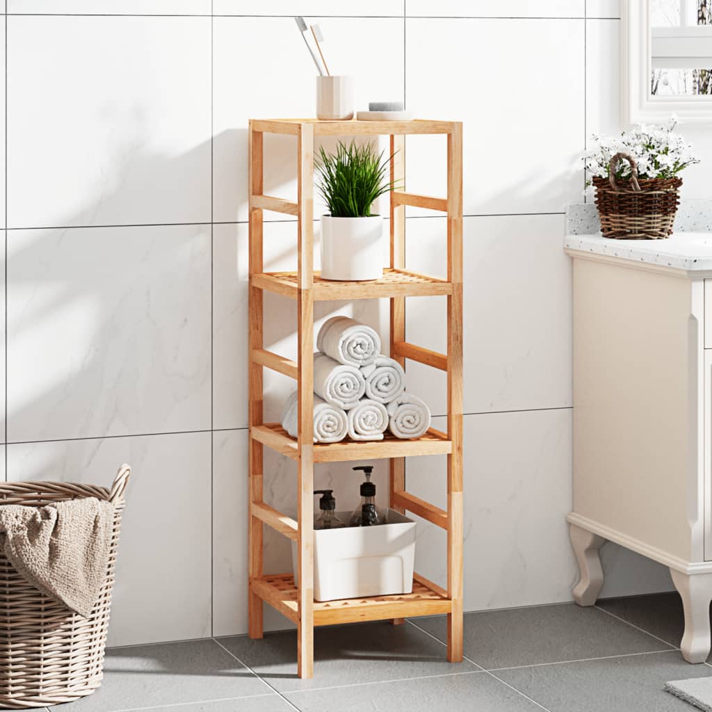 Kylpyhuoneen hyllykkö 35,5x35,5x112,5 cm täysi pähkinäpuu - Sisustajankoti.fi
