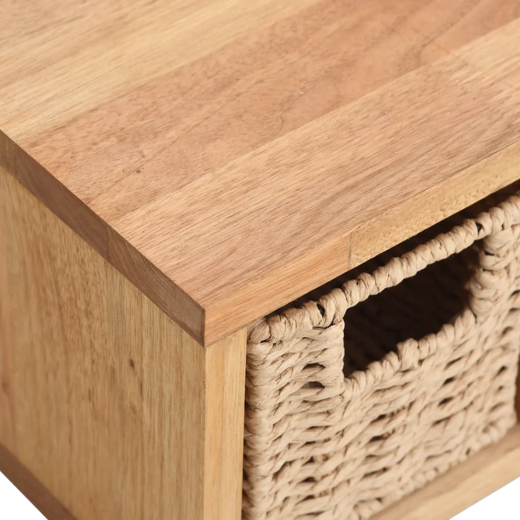 Seinähylly koreilla 62x18x16 cm täysi pähkinäpuu - Sisustajankoti.fi