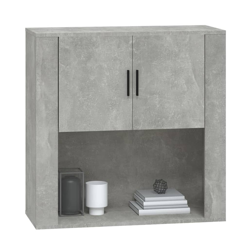 Seinäkaappi betoninharmaa 80x33x80 cm tekninen puu - Sisustajankoti.fi
