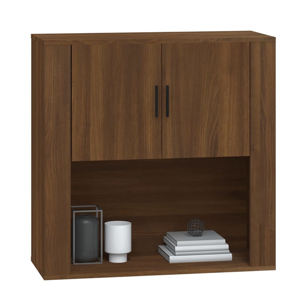 Seinäkaappi ruskea tammi 80x33x80 cm tekninen puu - Sisustajankoti.fi