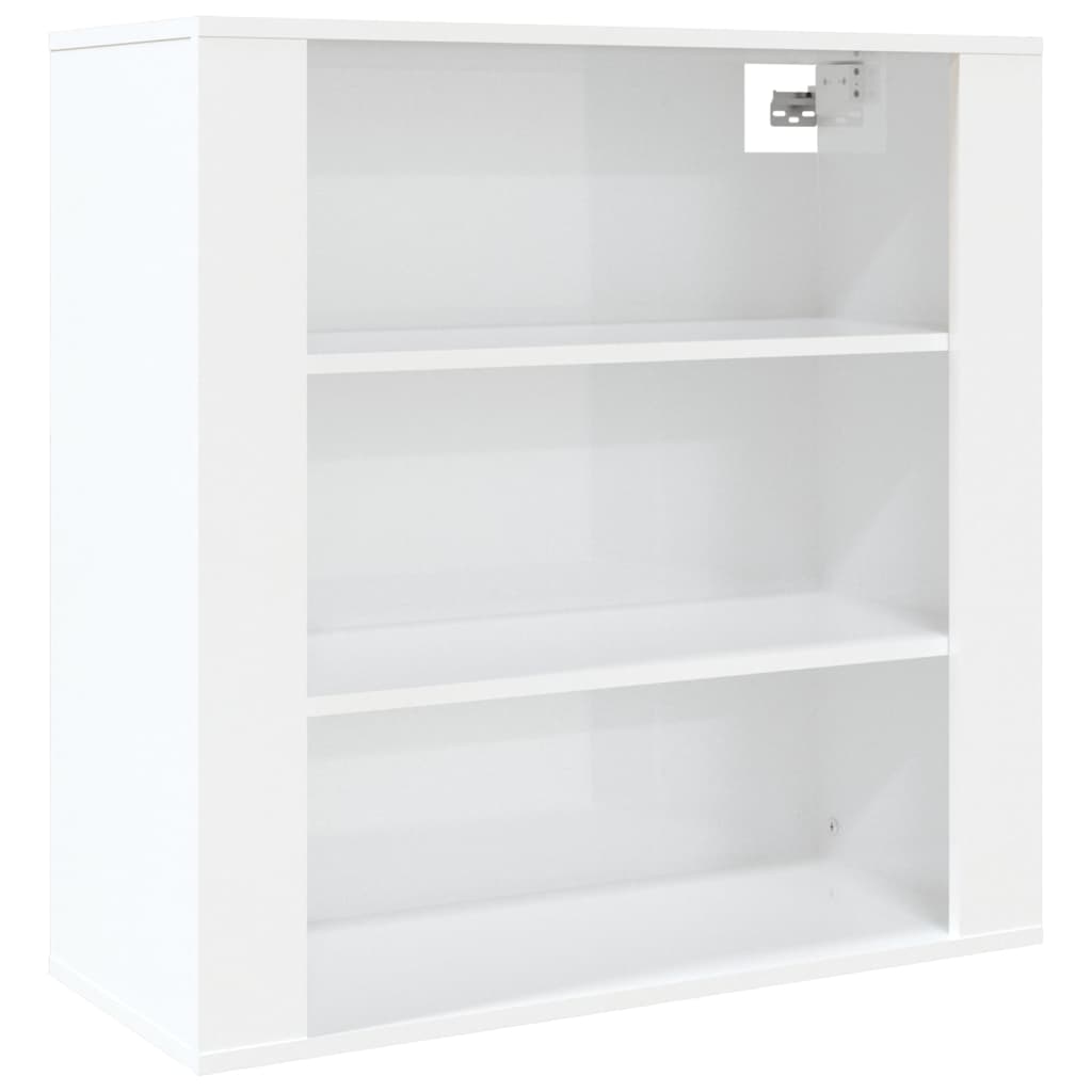 Seinäkaappi korkeakiilto valk. 80x33x80 cm tekninen puu - Sisustajankoti.fi