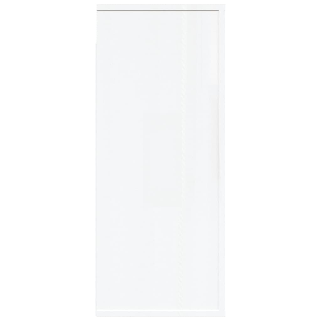 Seinäkaappi korkeakiilto valk. 80x33x80 cm tekninen puu - Sisustajankoti.fi