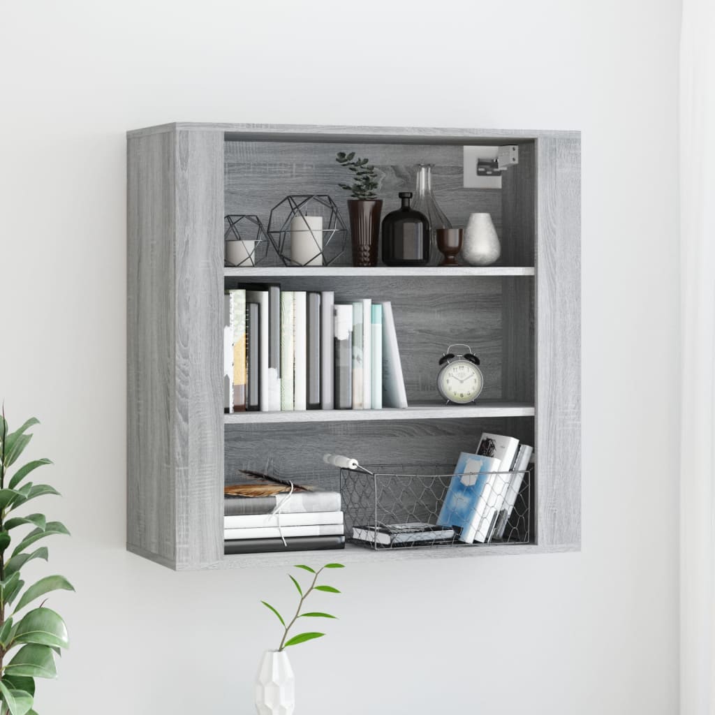 Seinäkaappi harmaa Sonoma 80x33x80 cm tekninen puu - Sisustajankoti.fi