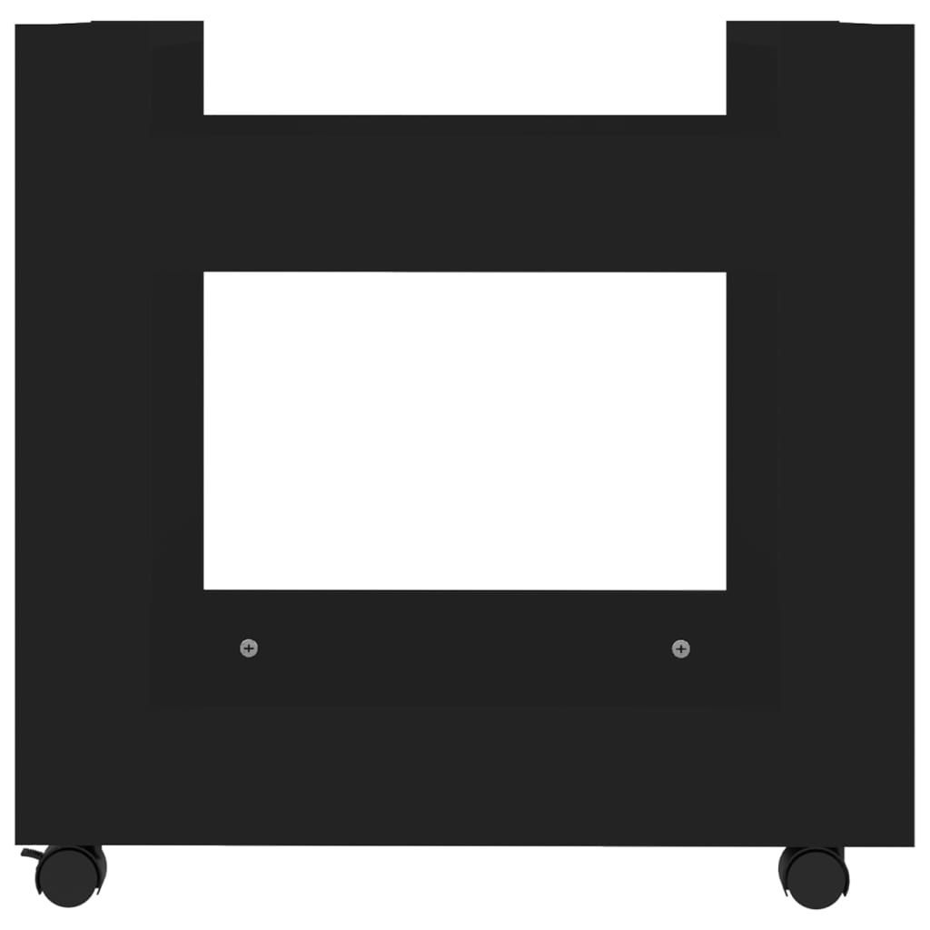 Työpöytävaunu musta 60x45x60 cm tekninen puu - Sisustajankoti.fi