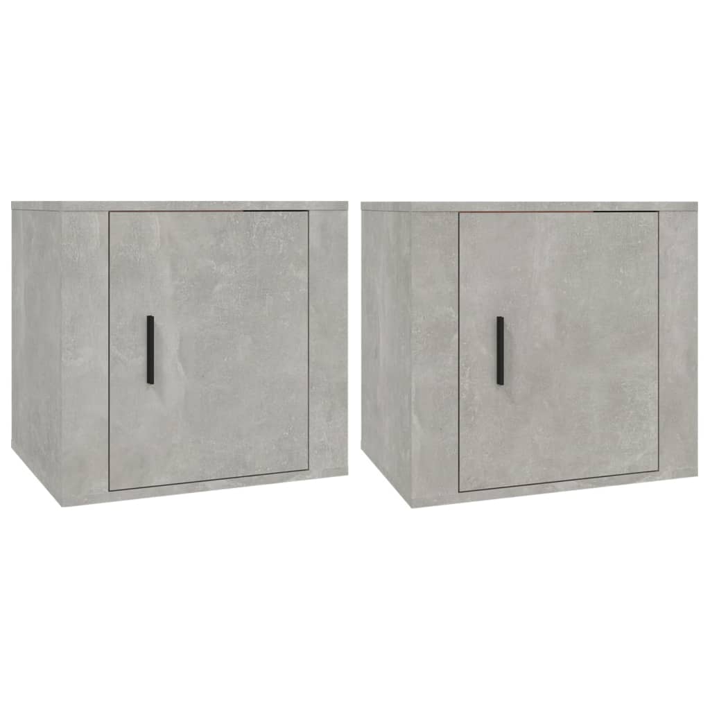Yöpöydät 2 kpl betoninharmaa 50x39x47 cm - Sisustajankoti.fi
