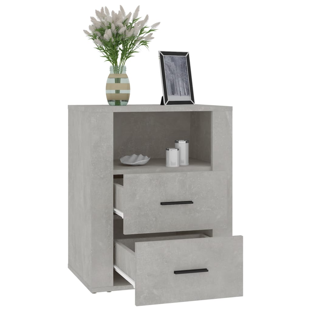 Yöpöytä betoninharmaa 50x36x60 cm tekninen puu - Sisustajankoti.fi