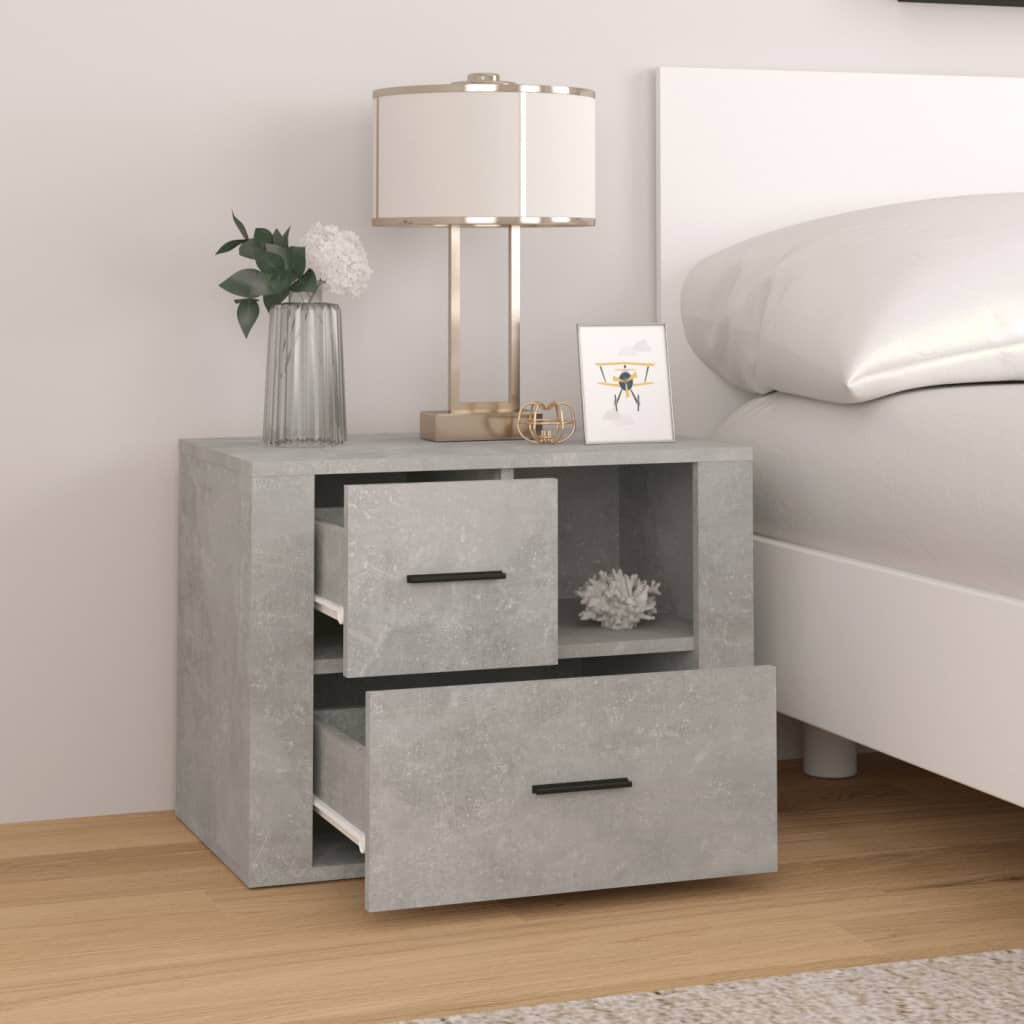Yöpöytä betoninharmaa 60x36x45 cm tekninen puu - Sisustajankoti.fi