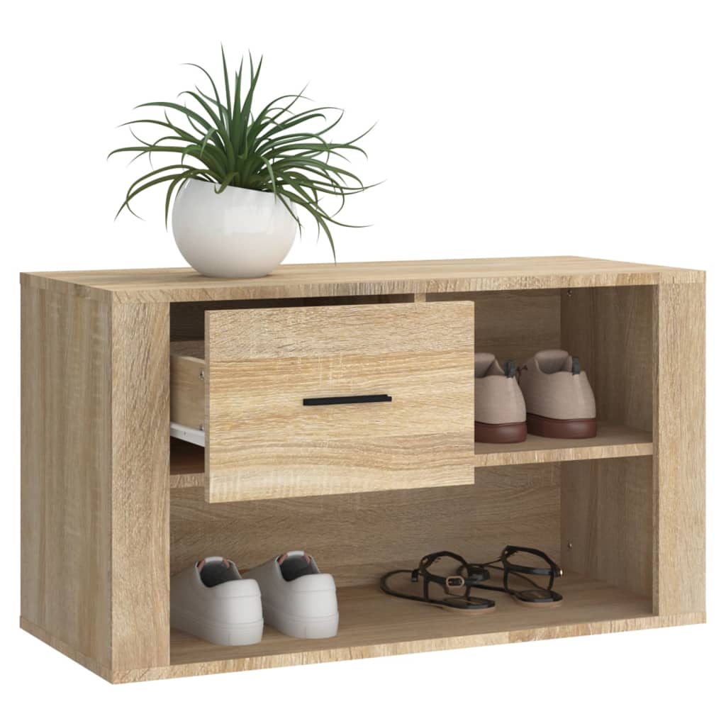 Kenkäkaappi Sonoma-tammi 80x35x45 cm tekninen puu - Sisustajankoti.fi