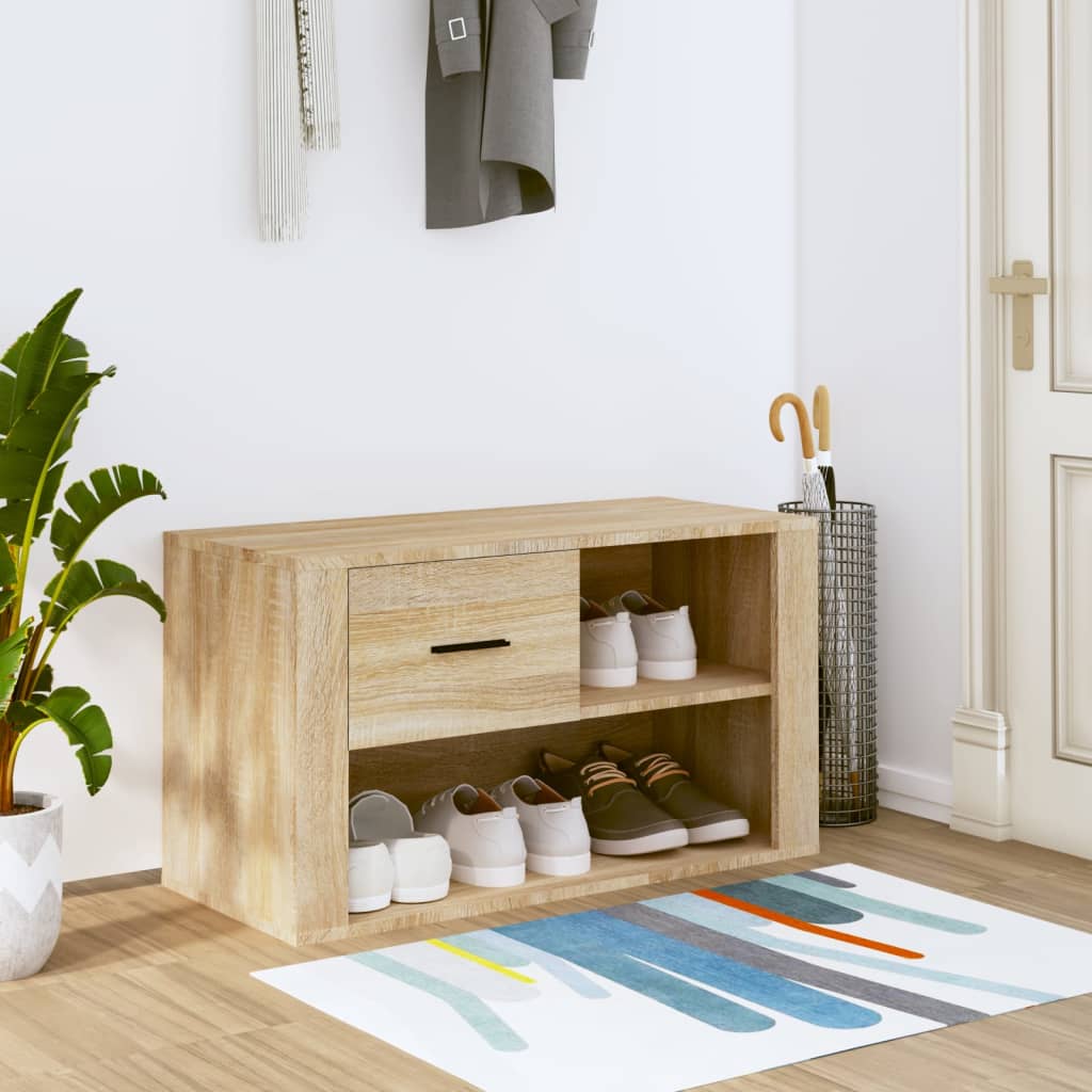 Kenkäkaappi Sonoma-tammi 80x35x45 cm tekninen puu - Sisustajankoti.fi