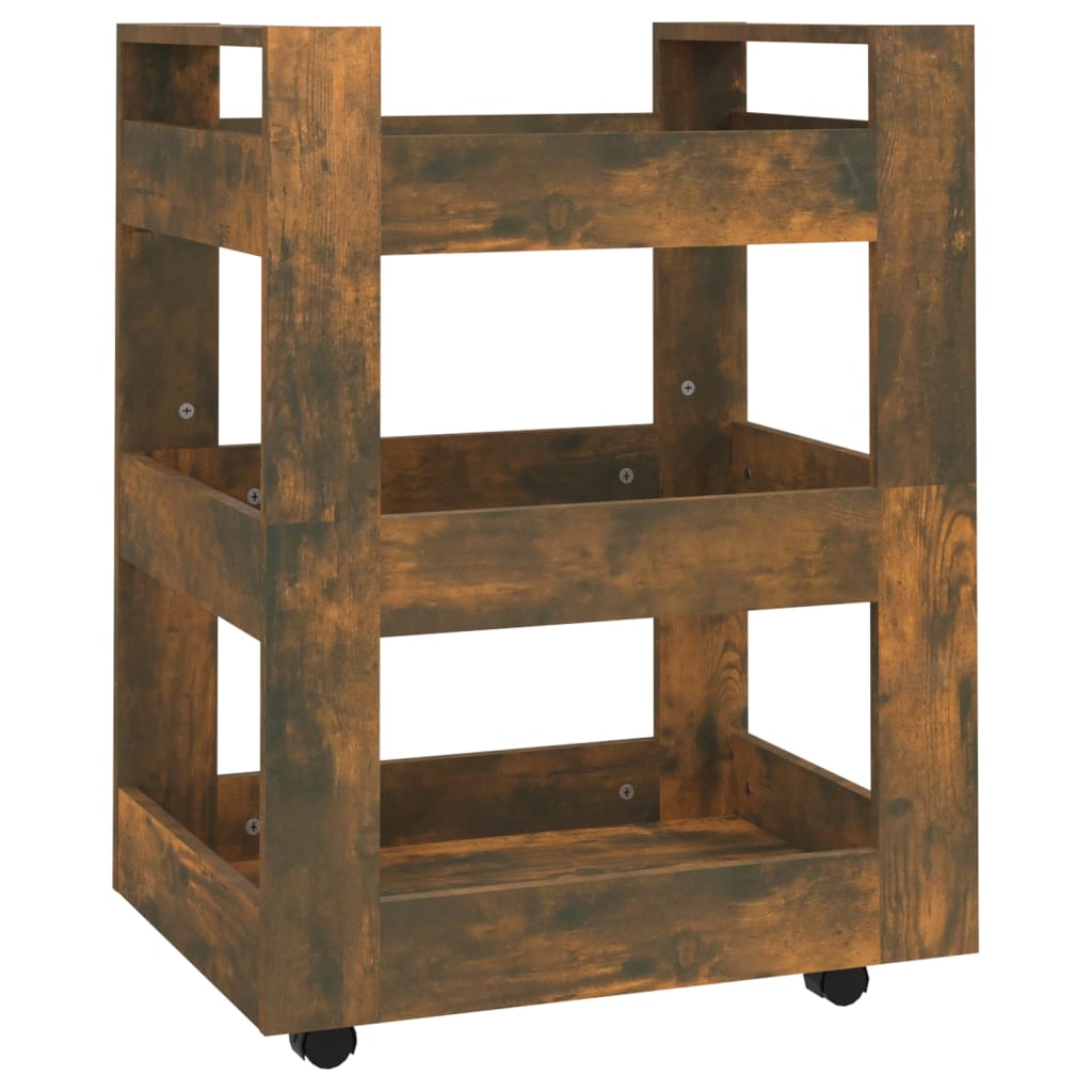 Keittiövaunu savutammi 60x45x80 cm tekninen puu - Sisustajankoti.fi