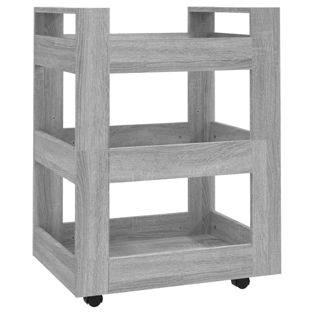 Keittiövaunu harmaa Sonoma 60x45x80 cm tekninen puu - Sisustajankoti.fi