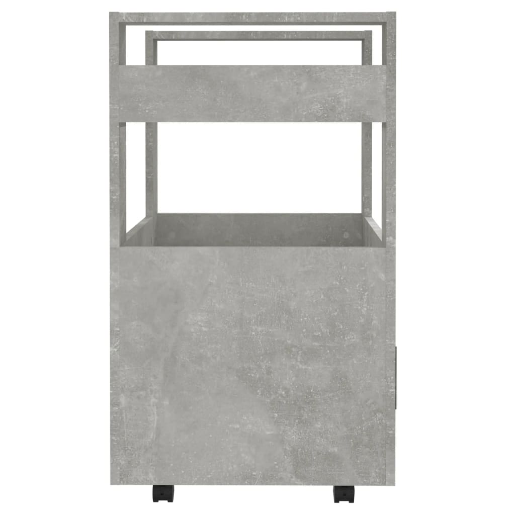 Keittiövaunu betoninharmaa 60x45x80 cm tekninen puu - Sisustajankoti.fi