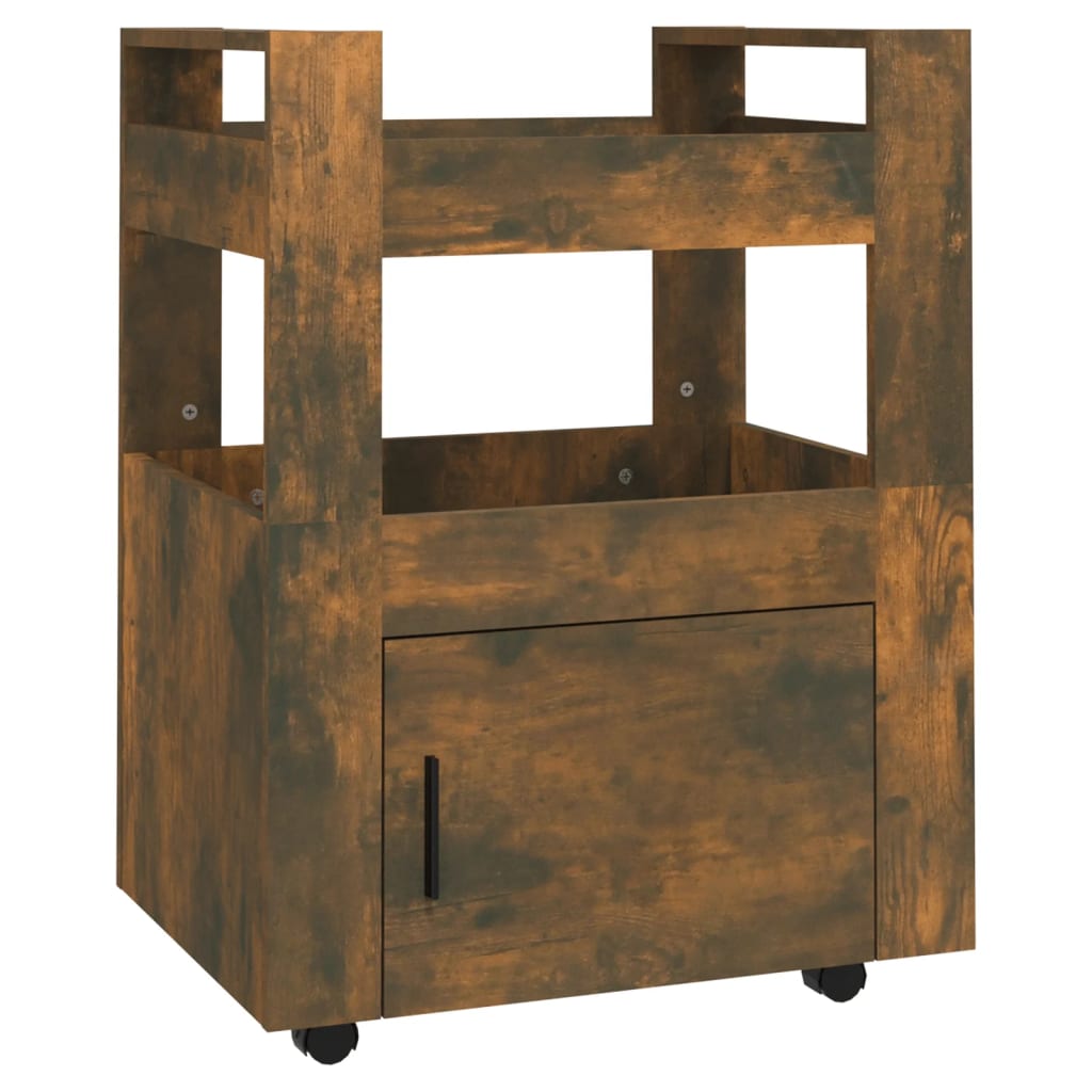 Keittiövaunu savutammi 60x45x80 cm tekninen puu - Sisustajankoti.fi