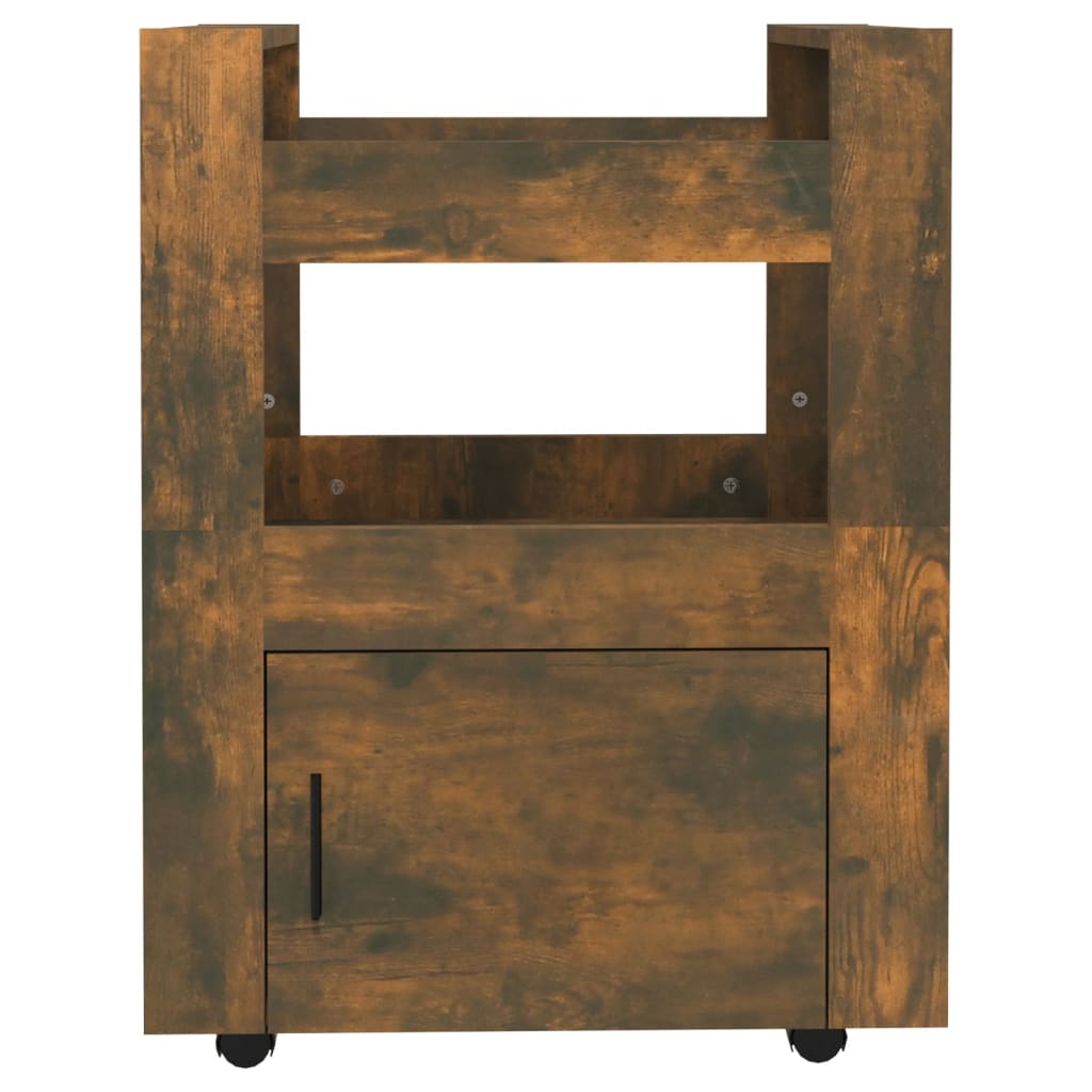 Keittiövaunu savutammi 60x45x80 cm tekninen puu - Sisustajankoti.fi