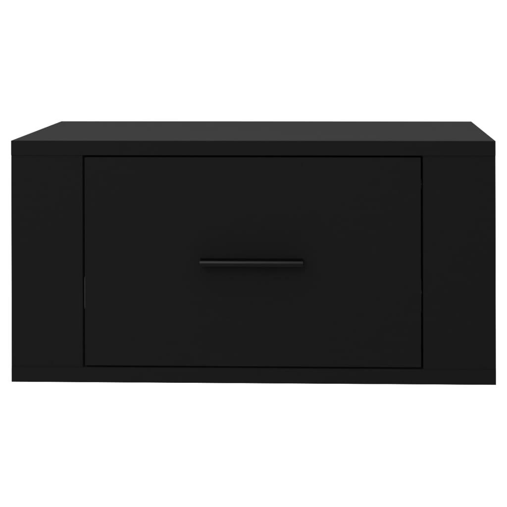 Seinäkiinnitettävä yöpöytä musta 50x36x25 cm - Sisustajankoti.fi