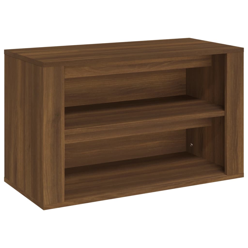 Kenkäteline ruskea tammi 75x35x45 cm tekninen puu - Sisustajankoti.fi