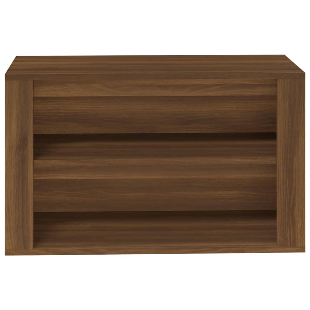 Kenkäteline ruskea tammi 75x35x45 cm tekninen puu - Sisustajankoti.fi