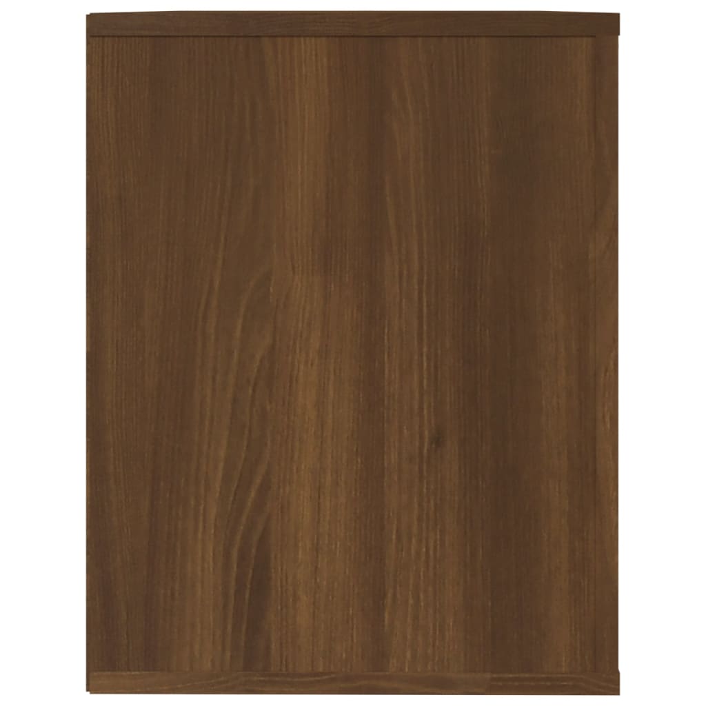 Kenkäteline ruskea tammi 75x35x45 cm tekninen puu - Sisustajankoti.fi