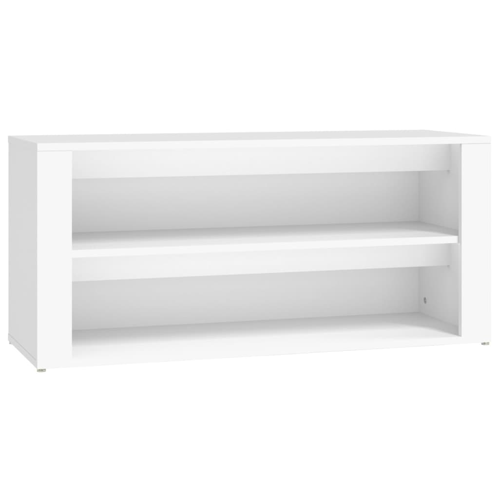 Kenkäteline valkoinen 100x35x45 cm tekninen puu - Sisustajankoti.fi