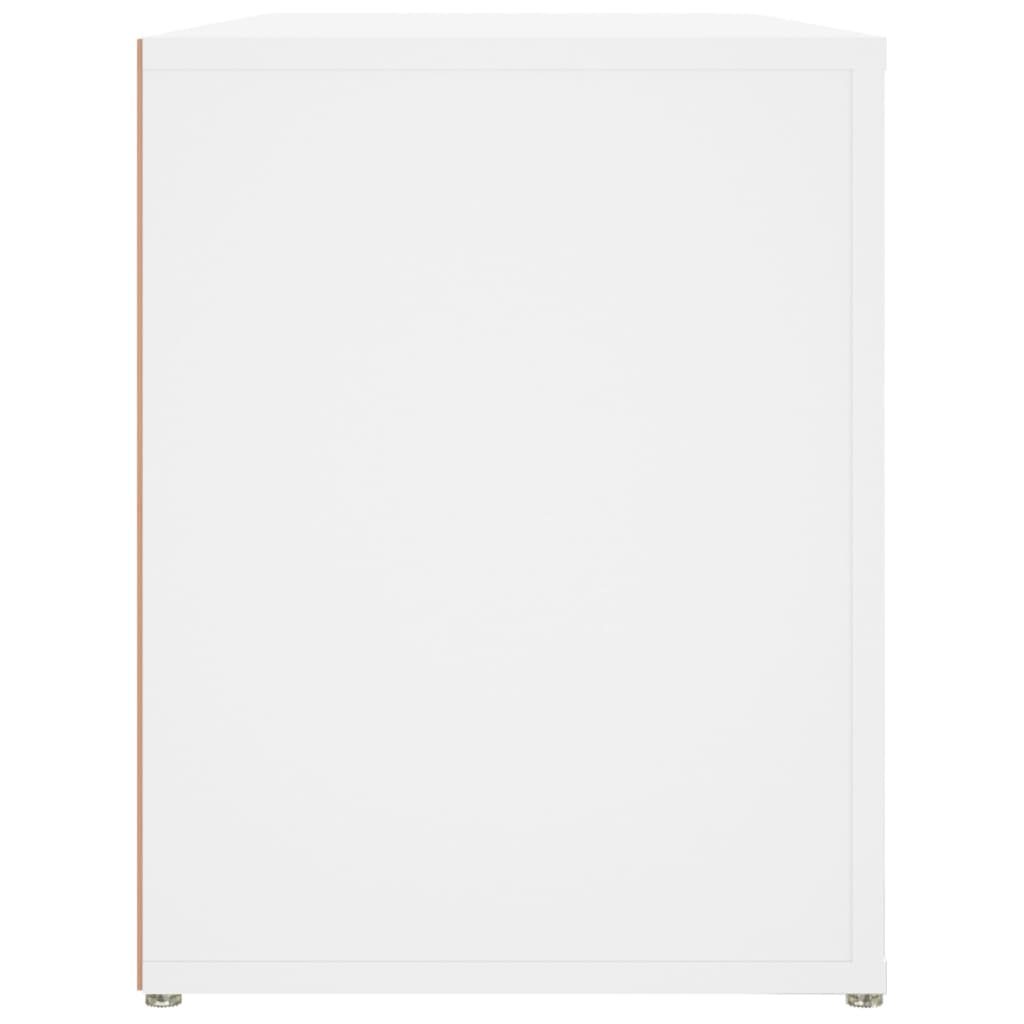 Kenkäteline valkoinen 100x35x45 cm tekninen puu - Sisustajankoti.fi