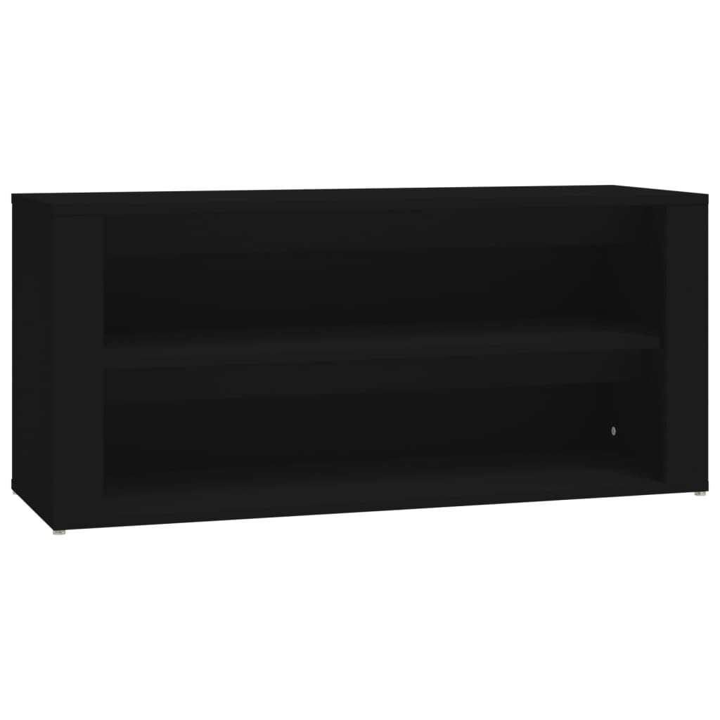 Kenkäteline musta 100x35x45 cm tekninen puu - Sisustajankoti.fi