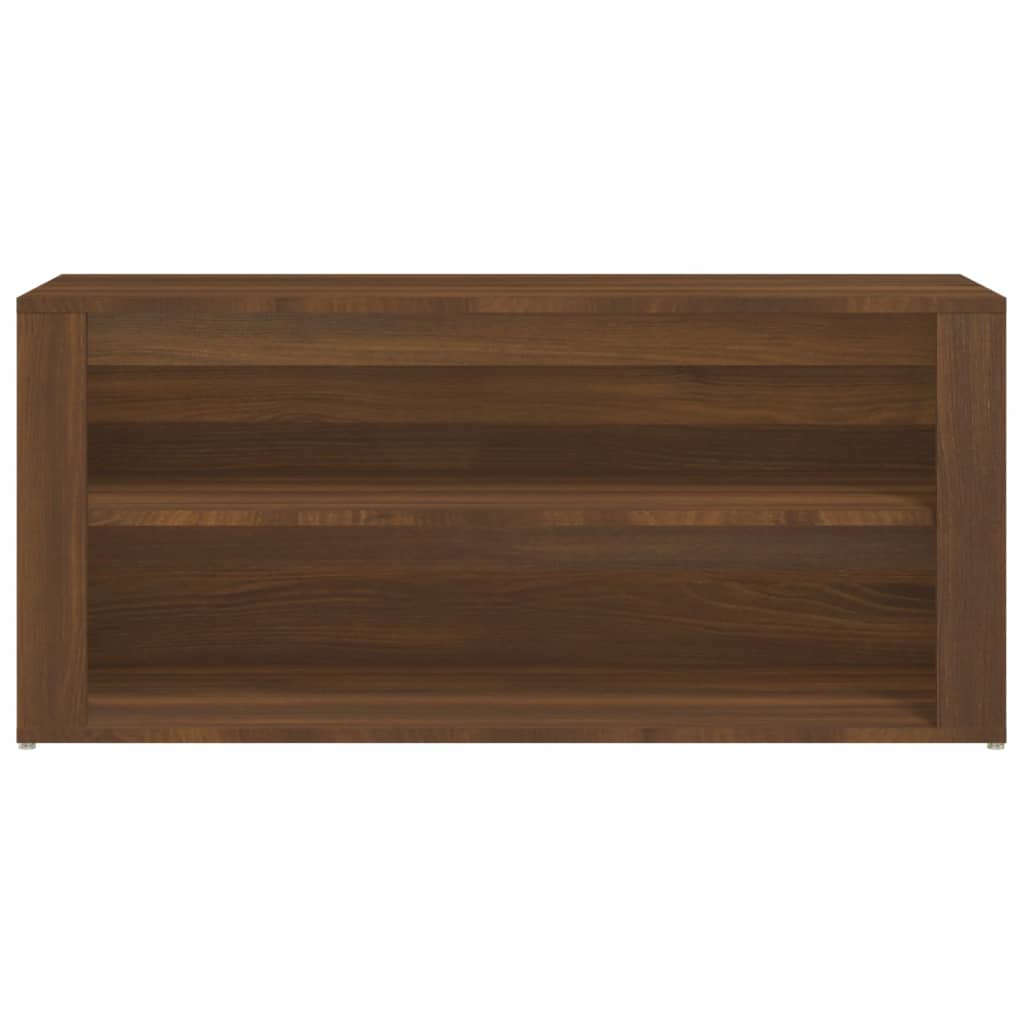 Kenkäteline ruskea tammi 100x35x45 cm tekninen puu - Sisustajankoti.fi