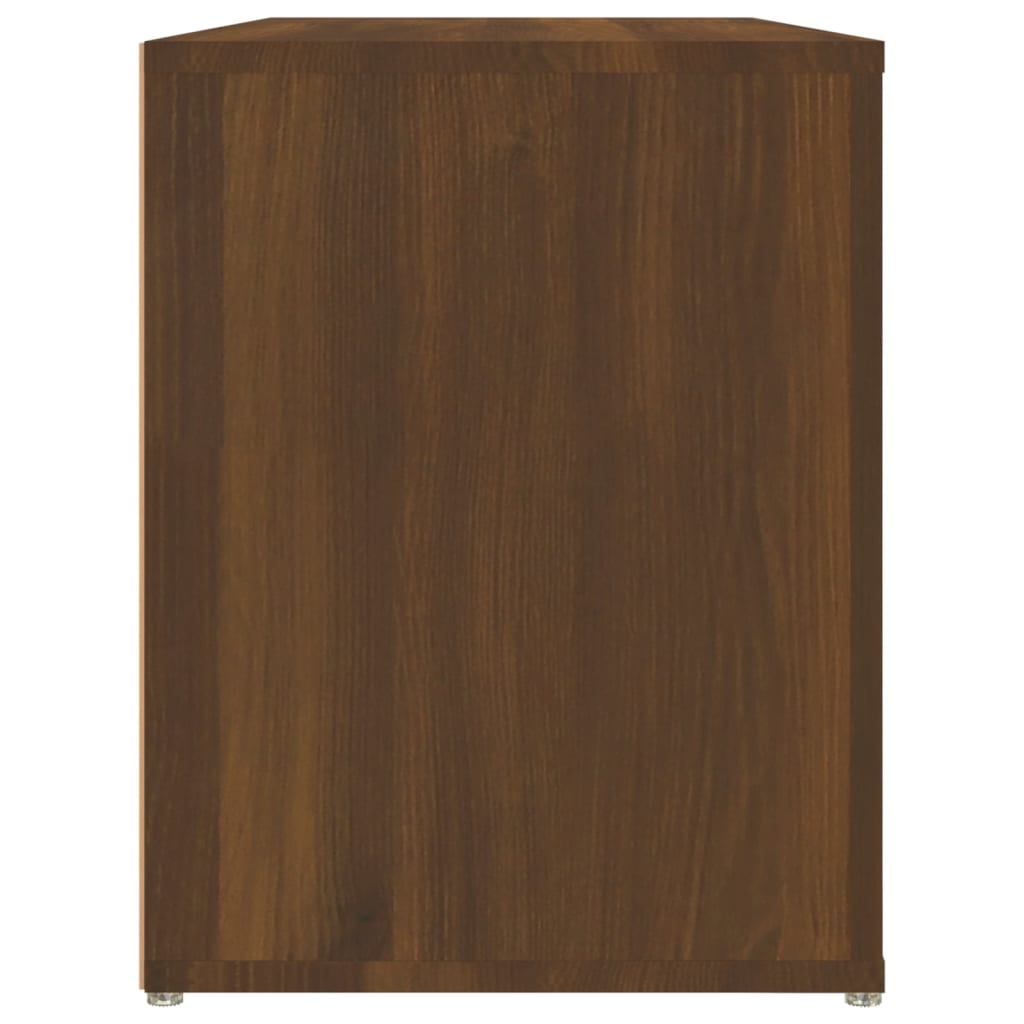 Kenkäteline ruskea tammi 100x35x45 cm tekninen puu - Sisustajankoti.fi