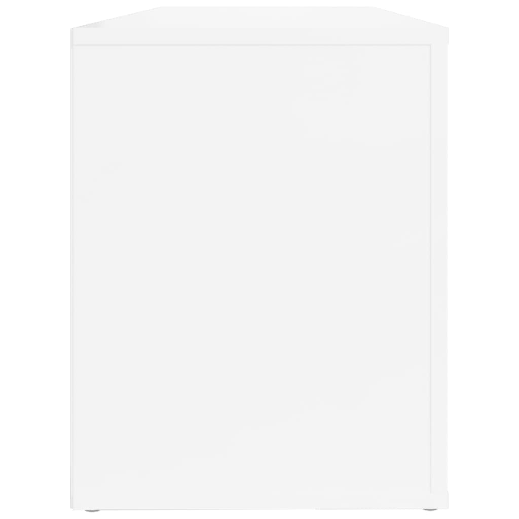 Kenkäkaappi korkeakiilto valkoinen 100x35x45 cm tekninen puu - Sisustajankoti.fi