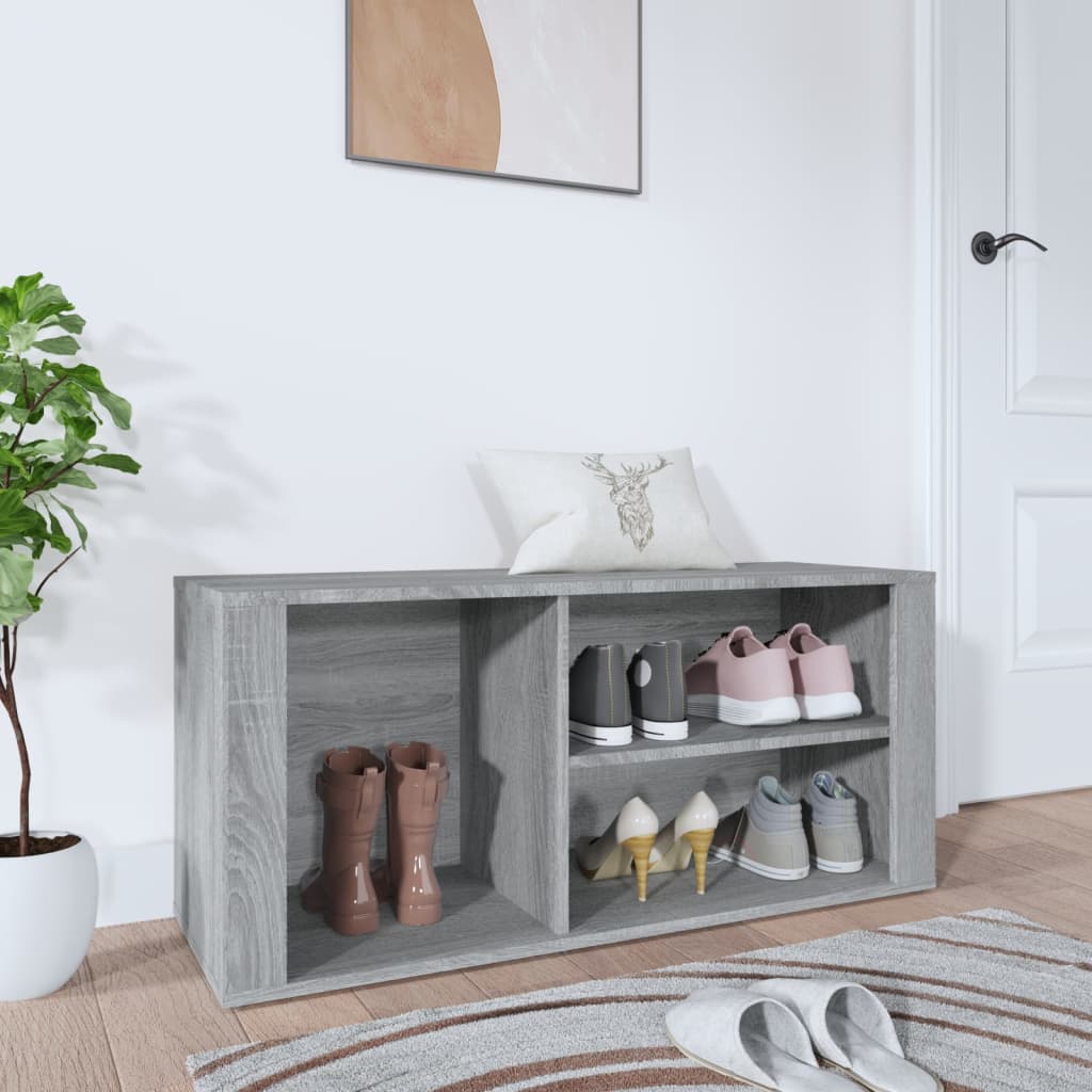 Kenkäkaappi harmaa Sonoma 100x35x45 cm tekninen puu - Sisustajankoti.fi
