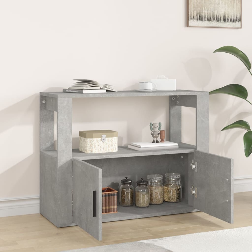 Senkki betoninharmaa 80x30x60 cm tekninen puu - Sisustajankoti.fi