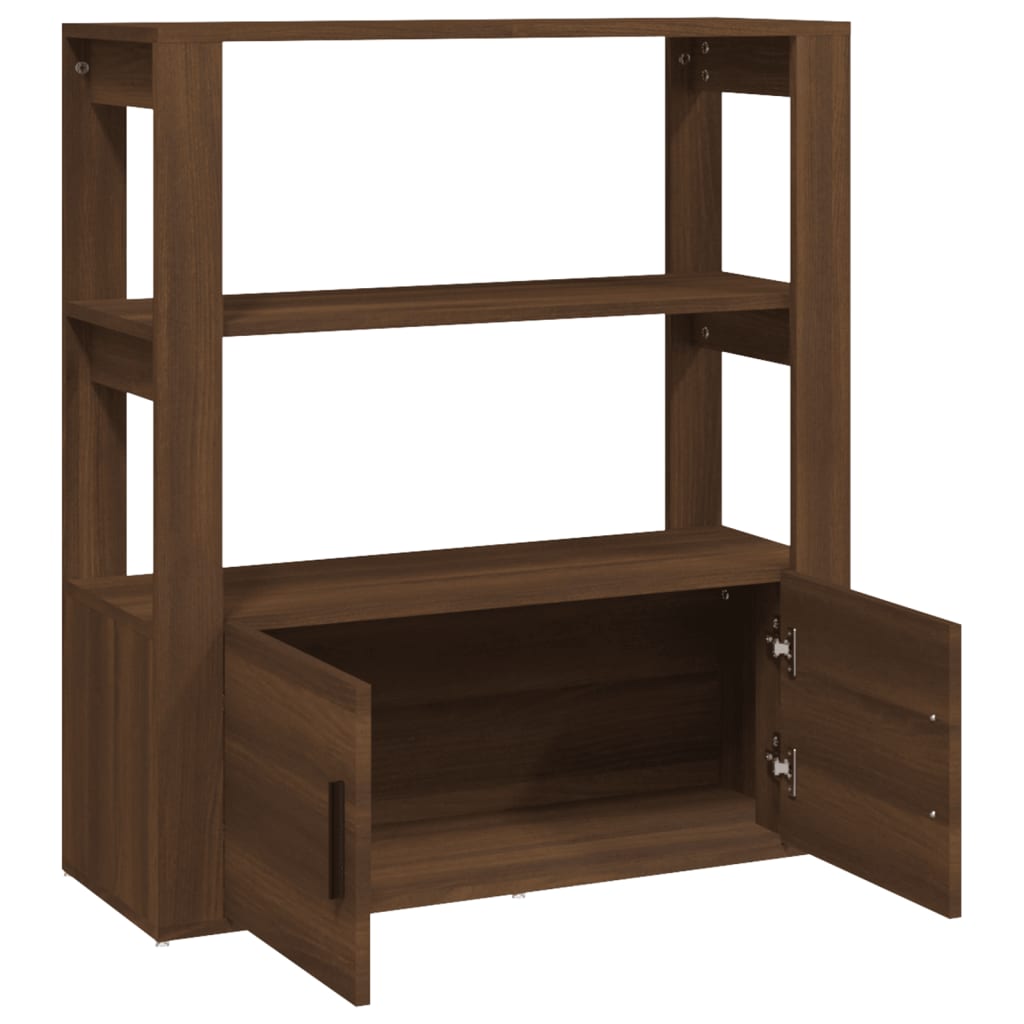 Senkki ruskea tammi 80x30x90 cm tekninen puu - Sisustajankoti.fi