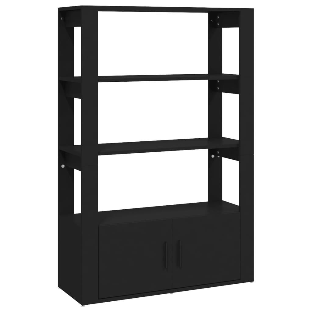Senkki musta 80x30x119,5 cm tekninen puu - Sisustajankoti.fi