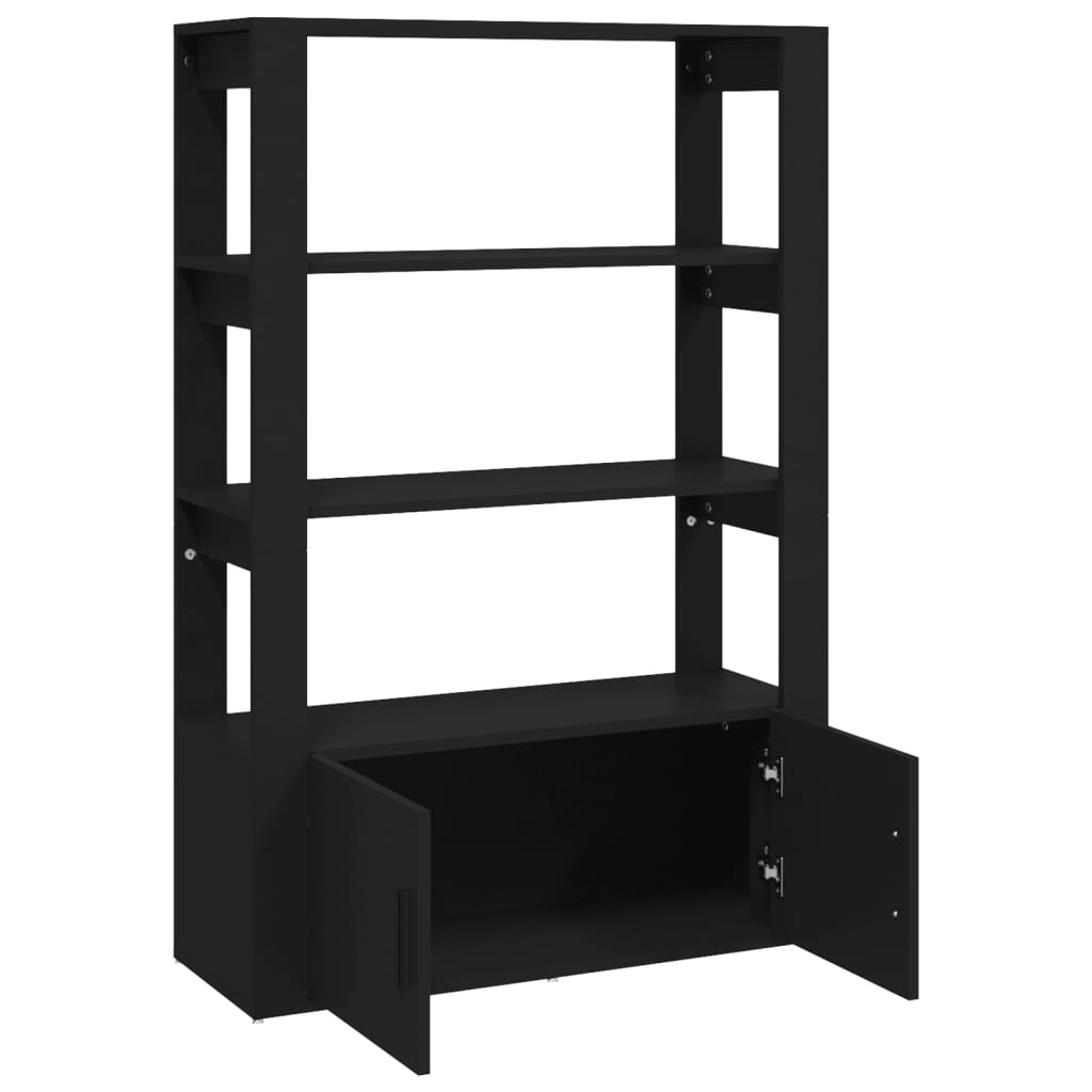 Senkki musta 80x30x119,5 cm tekninen puu - Sisustajankoti.fi