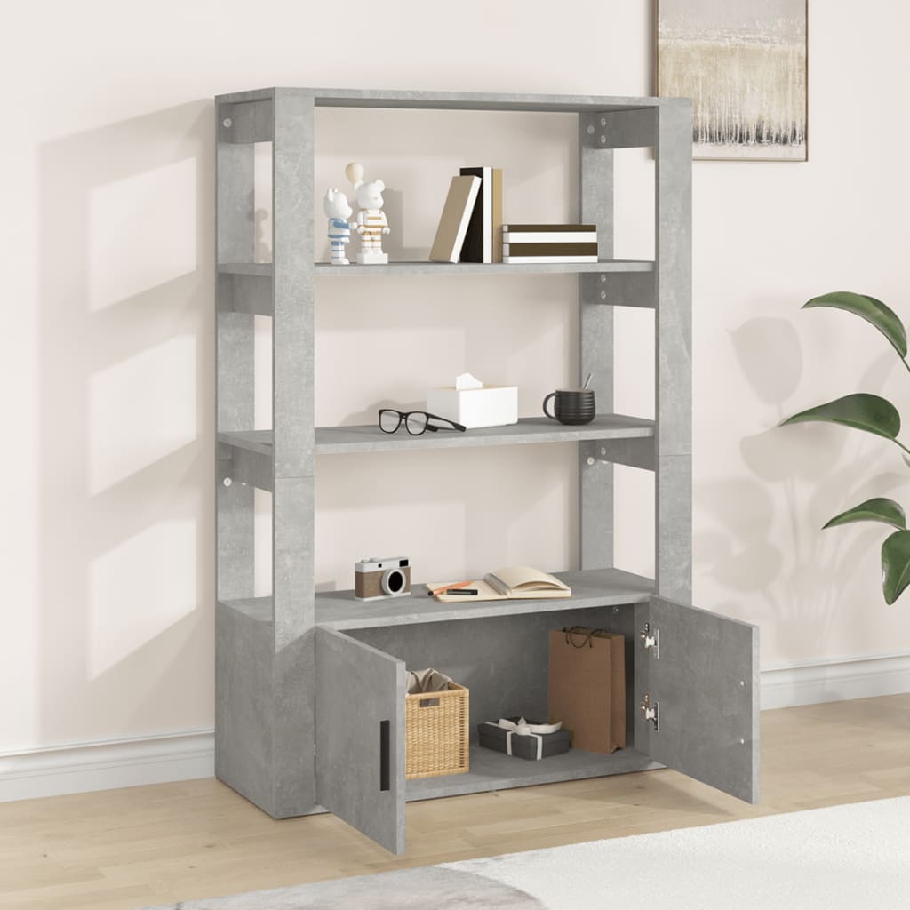 Senkki betoninharmaa 80x30x119,5 cm tekninen puu - Sisustajankoti.fi