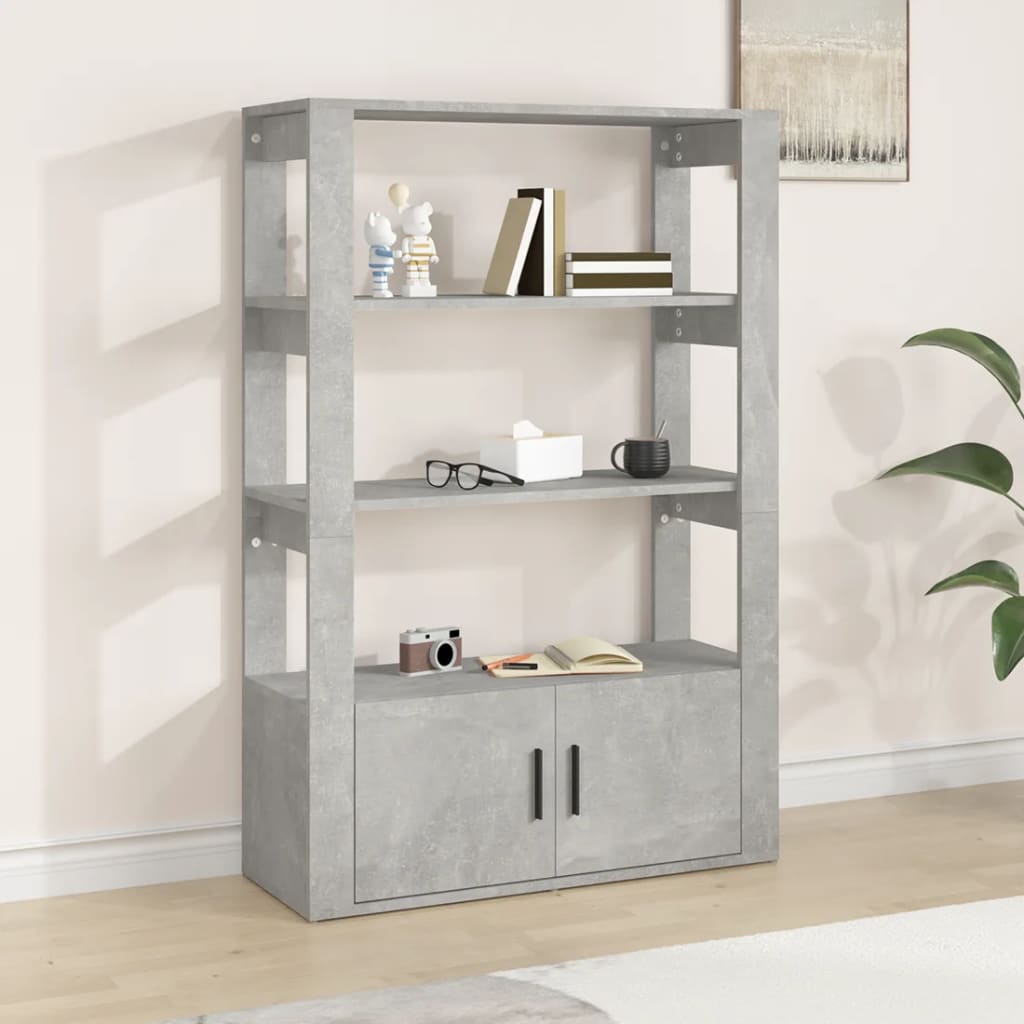 Senkki betoninharmaa 80x30x119,5 cm tekninen puu - Sisustajankoti.fi