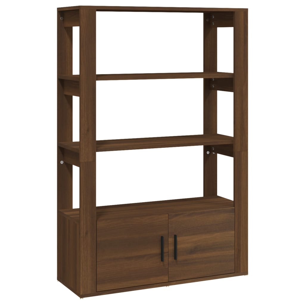 Senkki ruskea tammi 80x30x119,5 cm tekninen puu - Sisustajankoti.fi