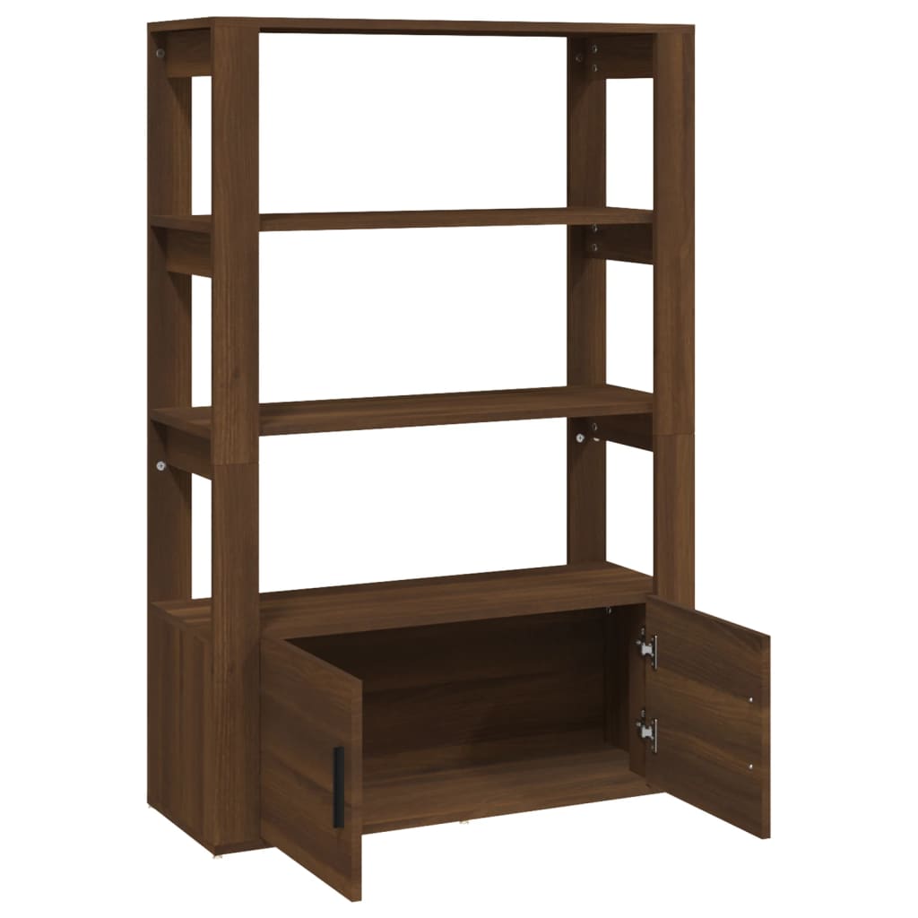 Senkki ruskea tammi 80x30x119,5 cm tekninen puu - Sisustajankoti.fi