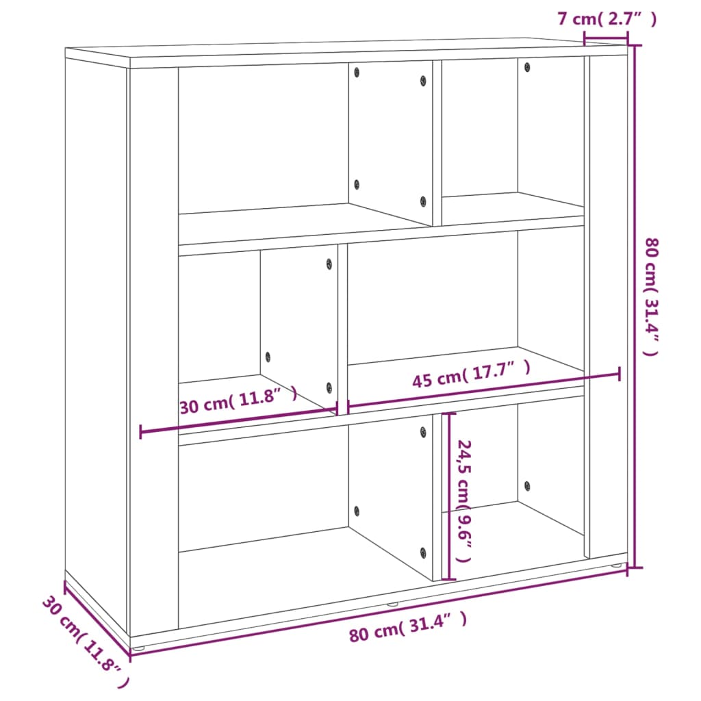 Senkki betoninharmaa 80x30x80 cm tekninen puu - Sisustajankoti.fi