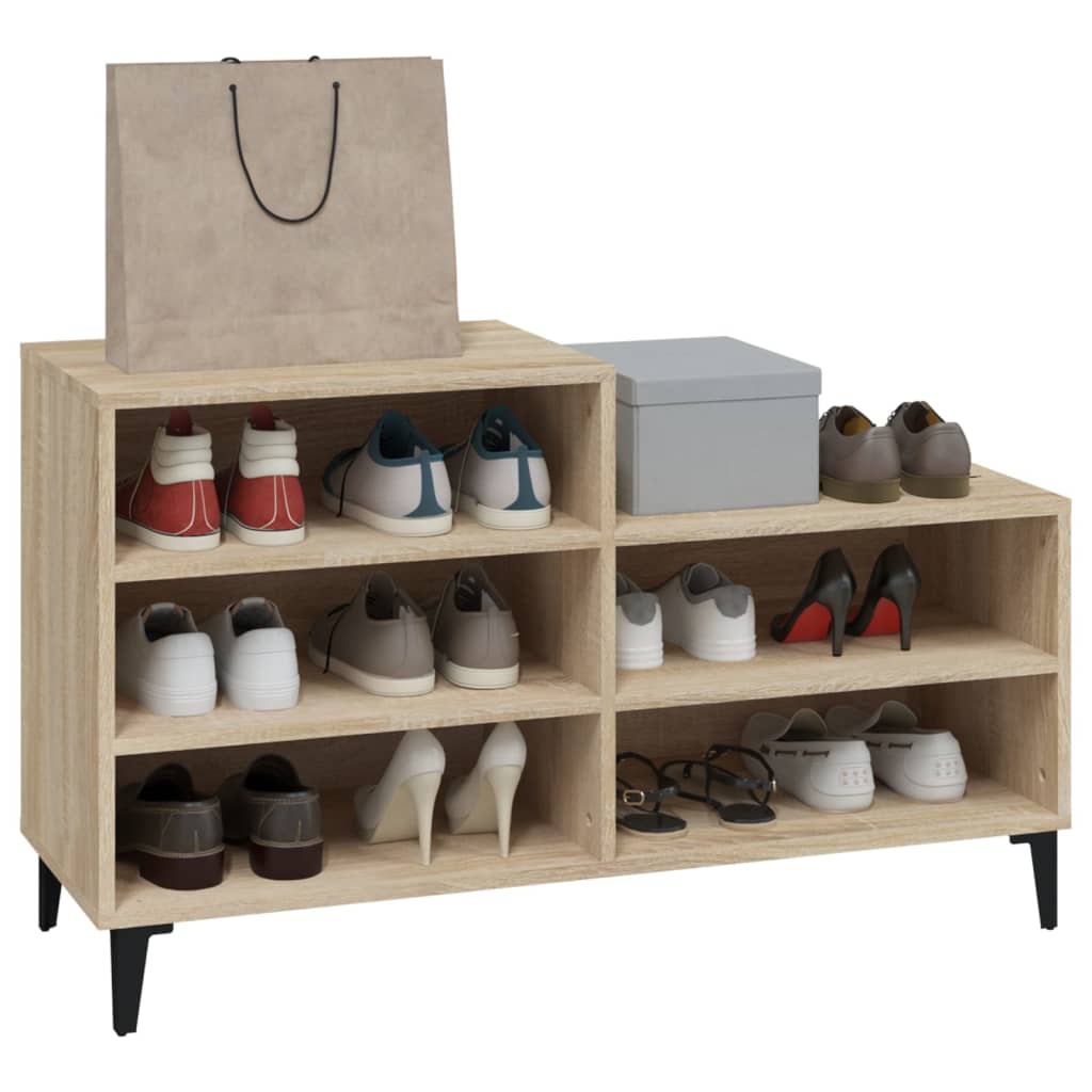 Kenkäkaappi Sonoma-tammi 102x36x60 cm tekninen puu - Sisustajankoti.fi