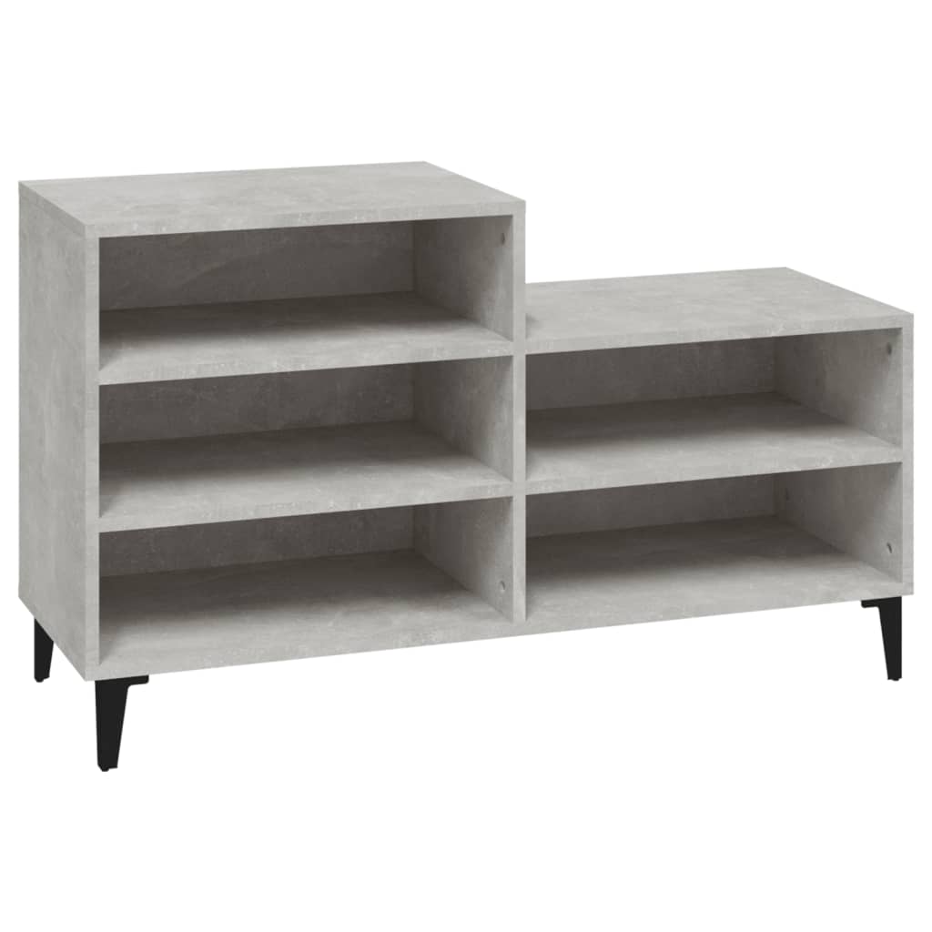 Kenkäkaappi betoninharmaa 102x36x60 cm tekninen puu - Sisustajankoti.fi