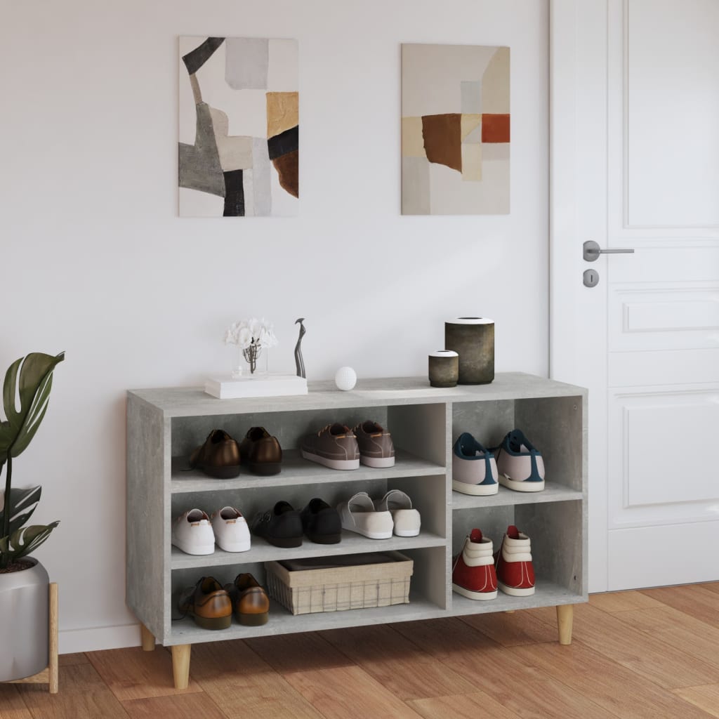 Kenkäkaappi betoninharmaa 102x36x60 cm tekninen puu - Sisustajankoti.fi