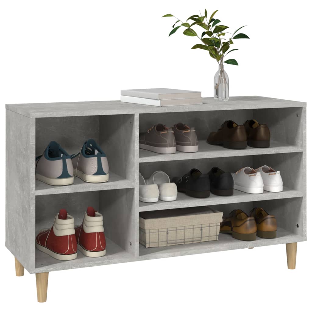 Kenkäkaappi betoninharmaa 102x36x60 cm tekninen puu - Sisustajankoti.fi