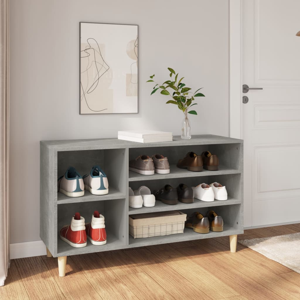 Kenkäkaappi betoninharmaa 102x36x60 cm tekninen puu - Sisustajankoti.fi