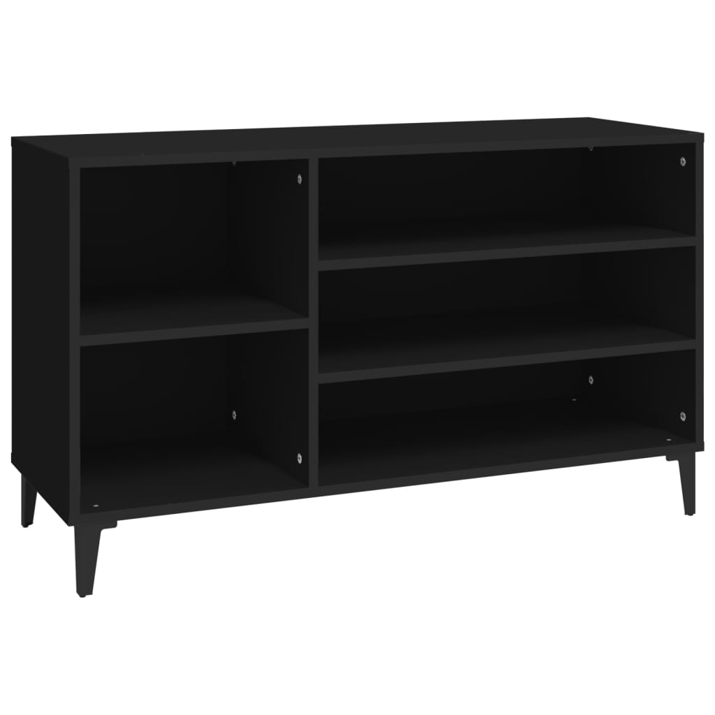 Kenkäkaappi musta 102x36x60 cm tekninen puu - Sisustajankoti.fi