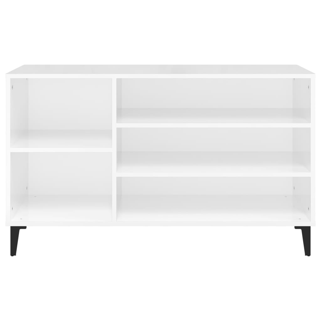 Kenkäkaappi korkeakiilto valkoinen 102x36x60 cm tekninen puu - Sisustajankoti.fi