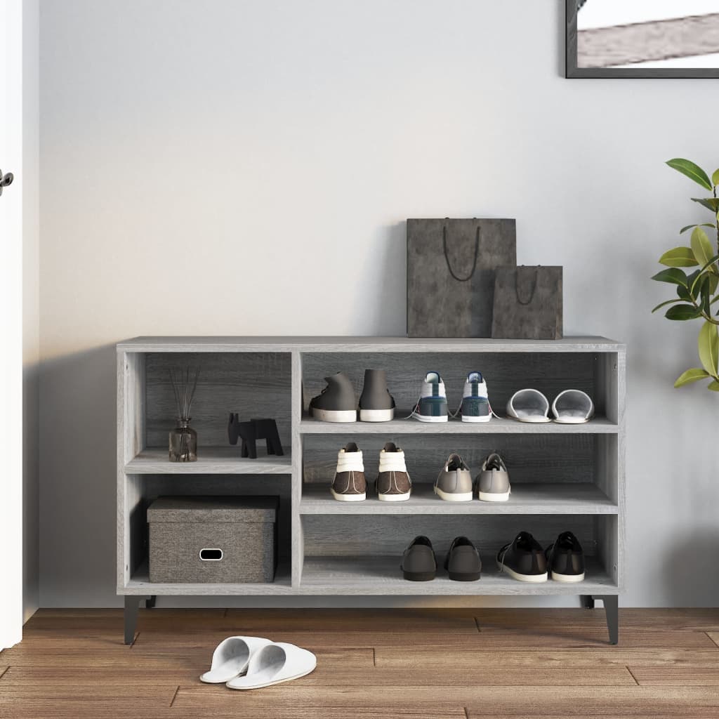 Kenkäkaappi harmaa Sonoma 102x36x60 cm tekninen puu - Sisustajankoti.fi