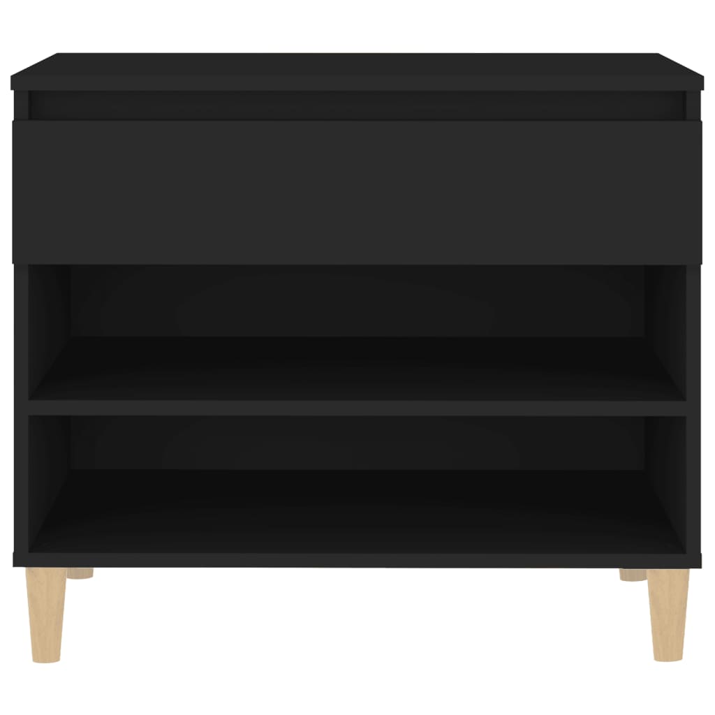Kenkäkaappi musta 70x36x60 cm tekninen puu - Sisustajankoti.fi
