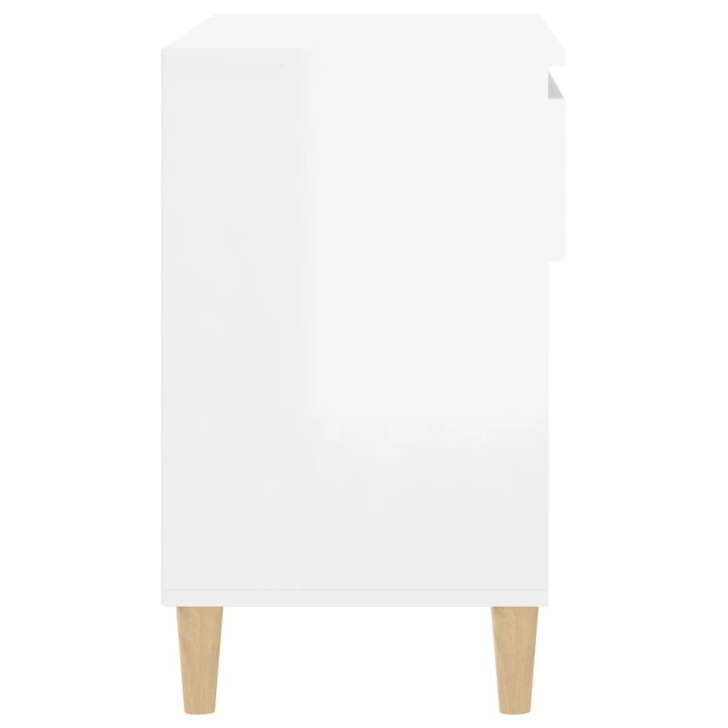 Kenkäkaappi korkeakiilto valkoinen 70x36x60 cm tekninen puu - Sisustajankoti.fi