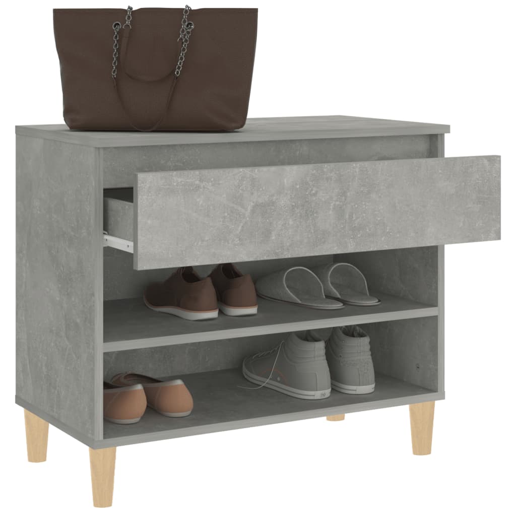 Kenkäkaappi betoninharmaa 70x36x60 cm tekninen puu - Sisustajankoti.fi