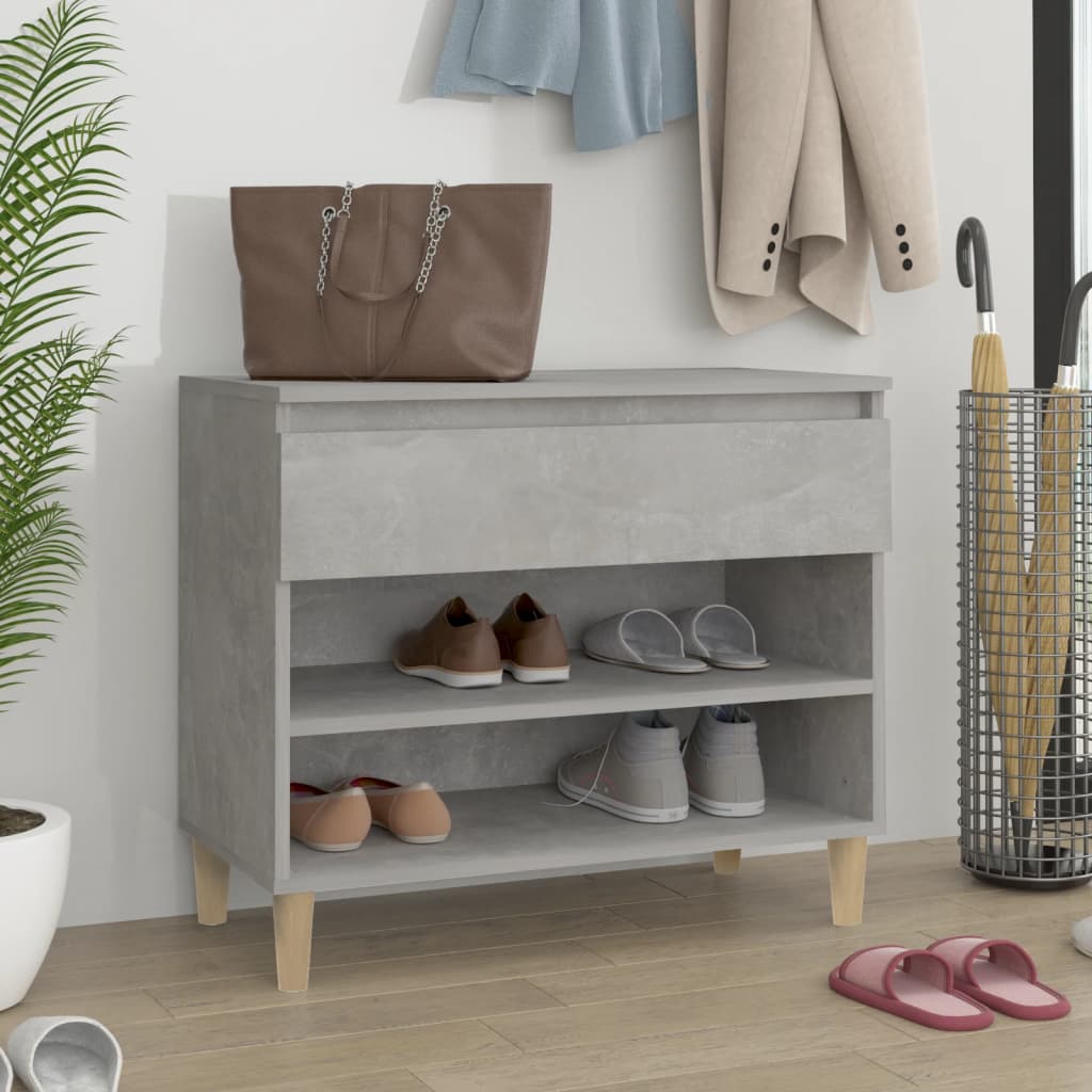 Kenkäkaappi betoninharmaa 70x36x60 cm tekninen puu - Sisustajankoti.fi